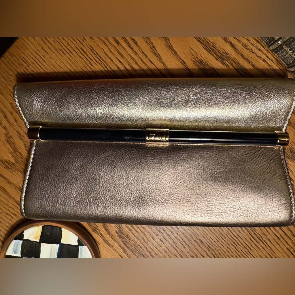 Dvf Gold Evening Clutch Bag Diane Von Furstenberg Designer Quality Made